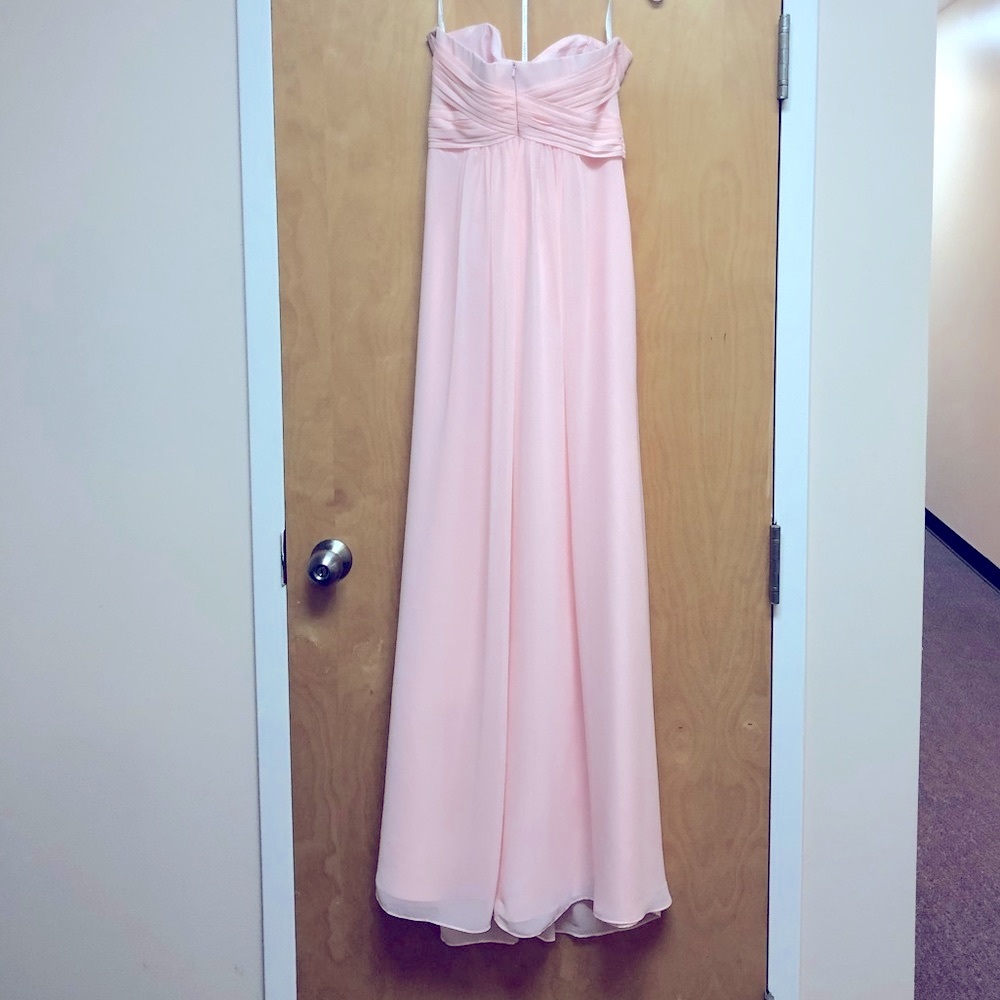 David’s Bridal Bridesmaid Prom Petal (pink) F15555 - Picture 2 of 7